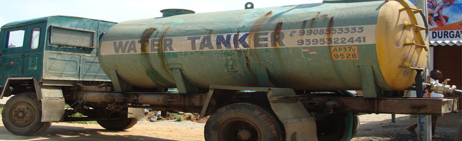Private water tankers flourish and operate in Mallampet, near Hyderabad where the surface water is still available for use and farmers too sell water from their borewells, situated near the surface water sources to these entrepreneurs for reselling to the industries and other residential areas devoid of regular drinking water supply from the Water Board, while local people suffer